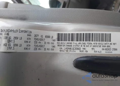 2006 Jeep Grand Cherokee Laredo from USA, damaged, VIN 1J4GR48K16C359022